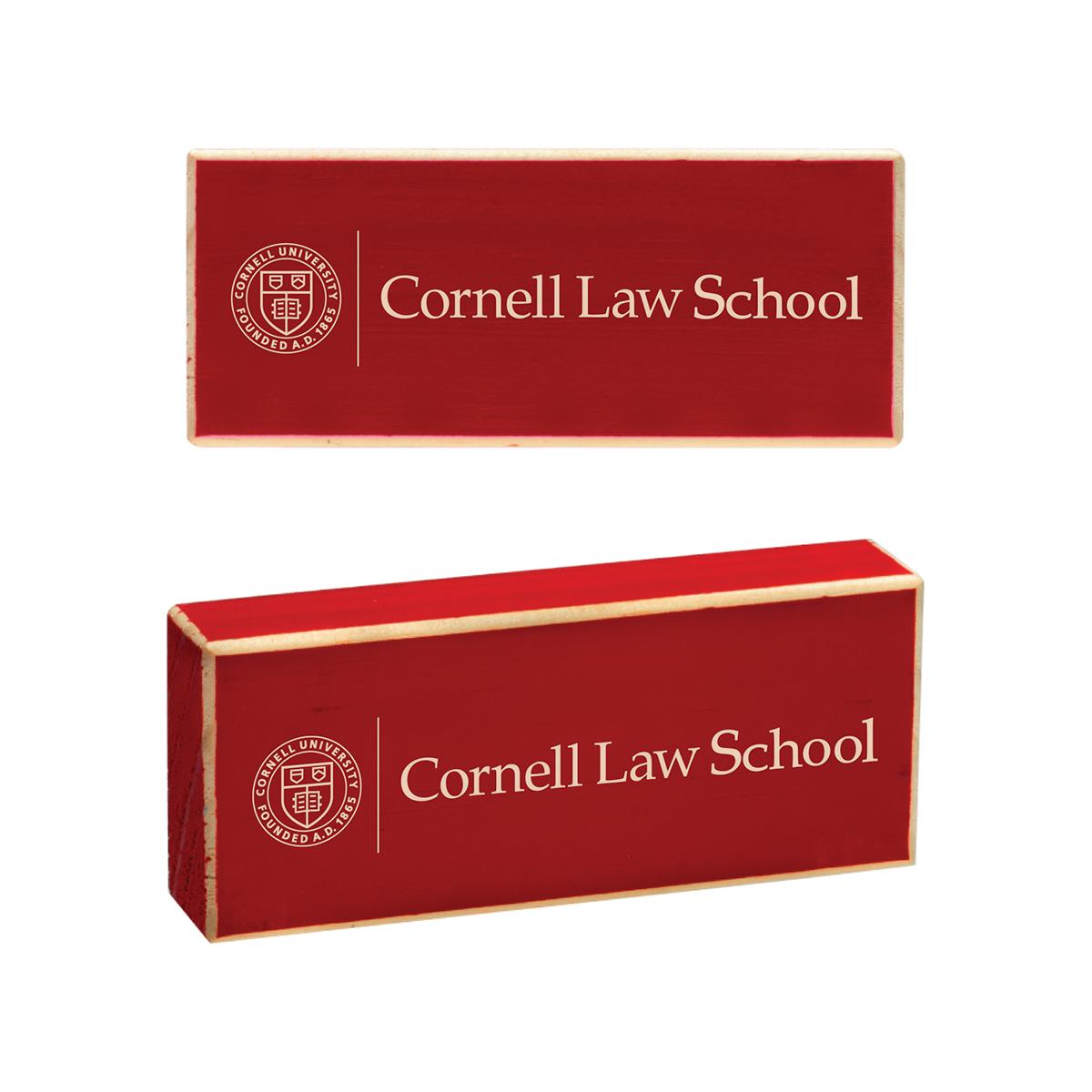 Cornell Law School Wood Block Magne