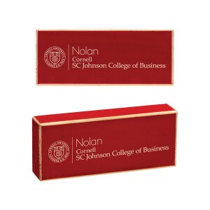 Cornell Nolan SC Johnson College of Business Wood Block Magnet
