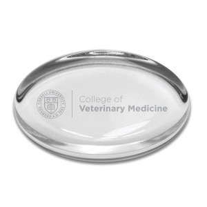 Cornell College of Veterinary Medicine Oval Paperweight