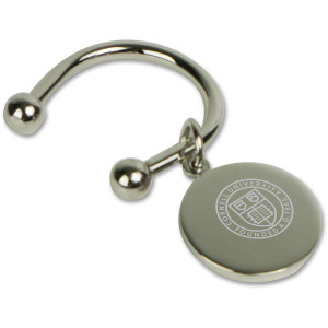 Cornell Seal Silver Plated Key Ring