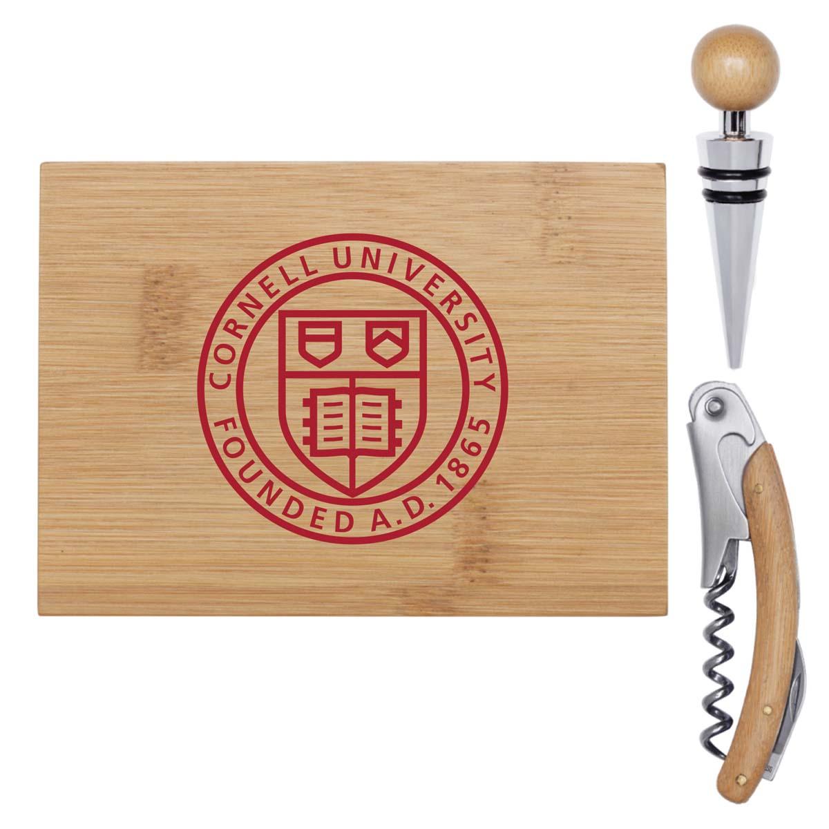 Cornell Bamboo Boxed Wine Set