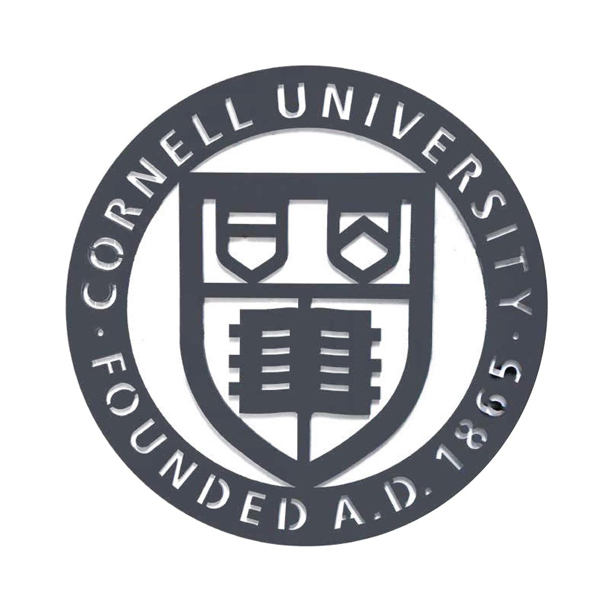 Charcoal Cornell Seal Metal Wall