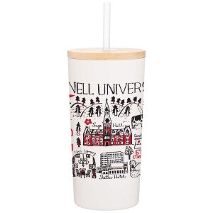 JuliaGash Wood Top Insulated Straw Tumbler