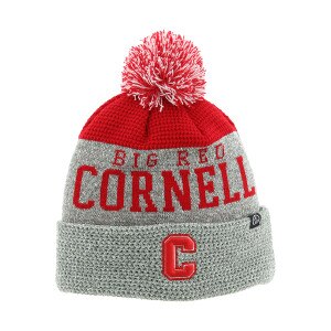 Knit in Cornell Big Red Pom Beanie