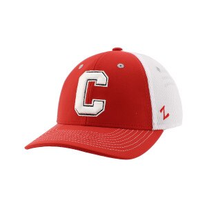 Red and White Block C Adjustable Cap