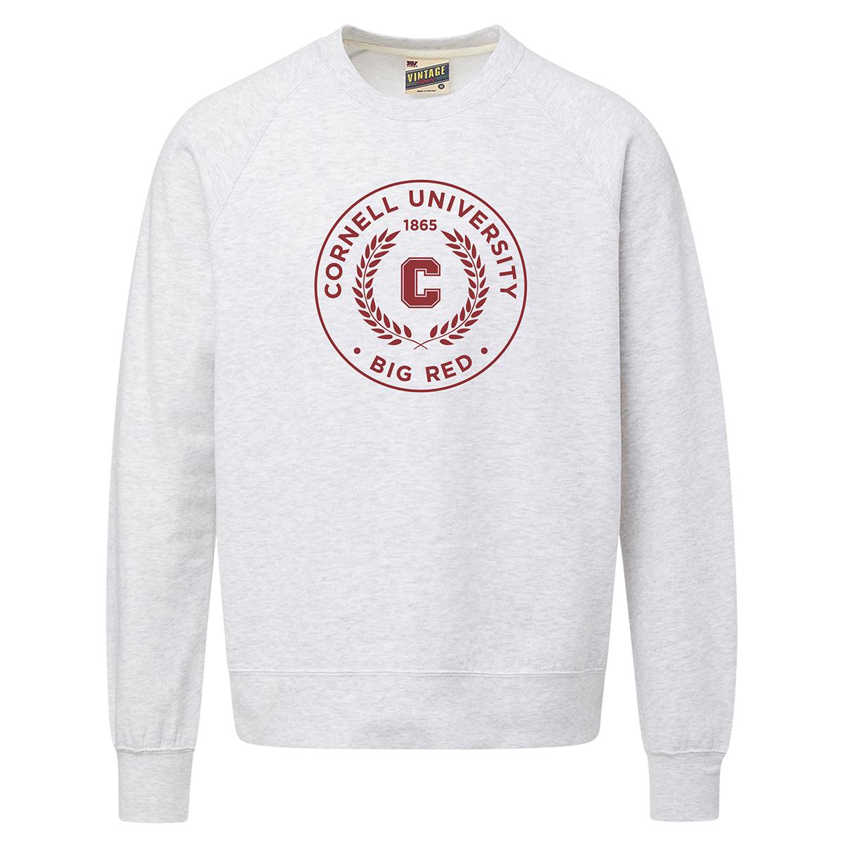 Cornell Applique Raglan Crew Ash