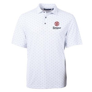 Big & Tall Cornell ILR School Cutter & Buck Virtue Eco Pique Tile Print Recycled Polo