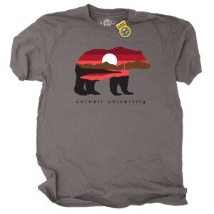 Cornell Walking Scene Bear Tee