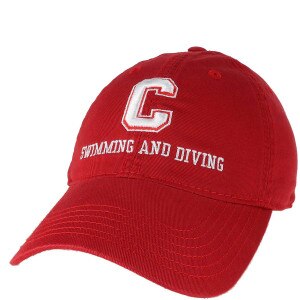 Block C Swimming and Diving Cap With Back Cornell Embroidery