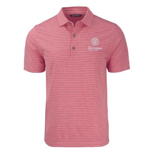 Big & Tall Cornell ILR School Cutter & Buck Eco Stripe Recycled Polo