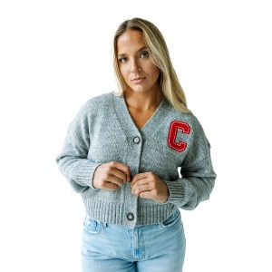 Women's Chenille C Cropped Cardigan
