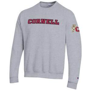 Champion Cornell Wool with Bear Leaning on C Sleeve Crew