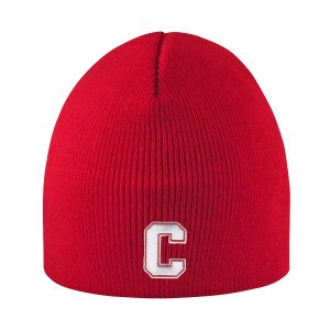 Block C Ribbed Red Beanie