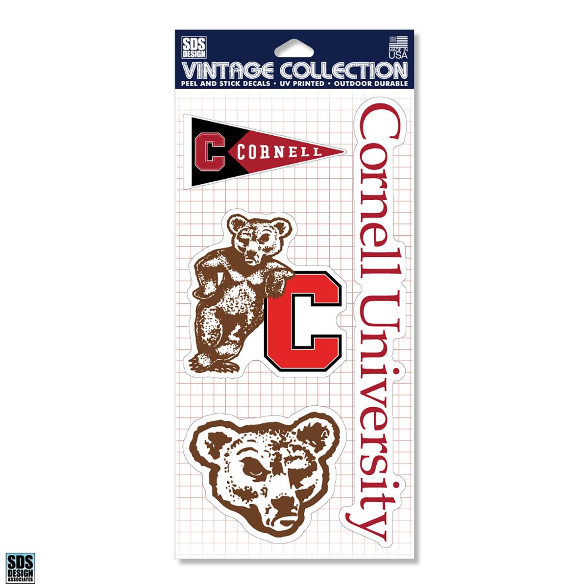 Four Cornell Vintage Stickers Sheet