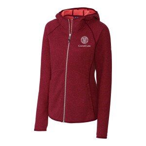 Women's Cornell Law Cutter & Buck Sweater Knit Hoodie Full Zip Jacket