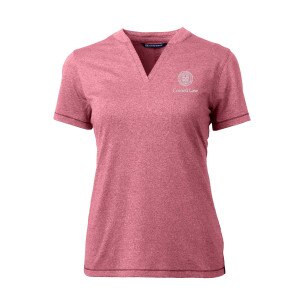 Women's Cornell Law Cutter & Buck Heathered Blade Top