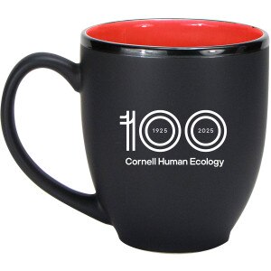 Cornell Human Ecology 100 Year 16oz Black Matte Bistro Mug