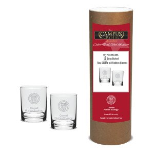 Cornell Human Ecology Medicine Double Old Fashion Glass Set