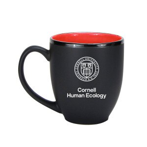 Cornell Human Ecology Black Bistro Matte Mug