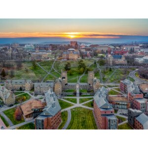 Cornell Photo Note Card Durgin Aerial Sunrise 2