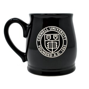 Cornell Seal Black Etched Retro Mug