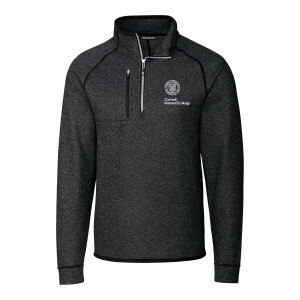 Big & Tall Cornell Human Ecology Cutter & Buck Sweater Knit Half Zip Jacket