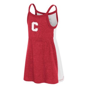 Girl's Toddler Colorblock Red/White Dress