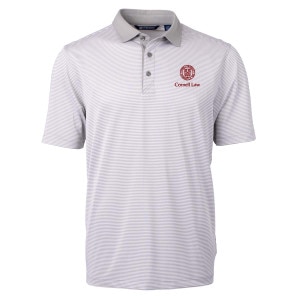Cornell Law Cutter & Buck Virtue Micro Stripe Recycled Polo