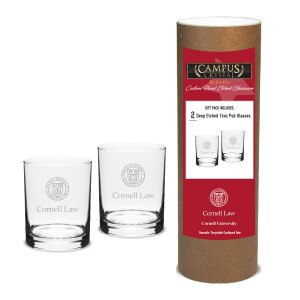 Cornell Law Old Fashion Glass Set