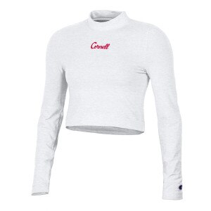 Champion Women's Cornell Long Sleeve Mock Crop