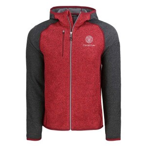 Cornell Law Cutter & Buck Sweater Knit Full Zip Hooded Jacket