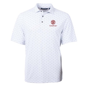 Cornell Law Cutter & Buck Eco Pique Tile Print Polo