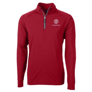 Cornell Law Cutter & Buck Adapt Eco Knit Quarter Zip