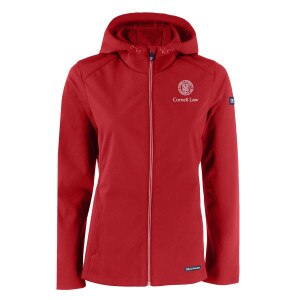 Women's Cornell Law Cutter & Buck Softshell Full Zip Jacket