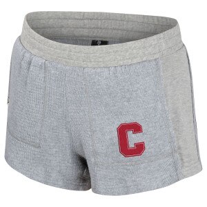 Women's Block C Emb Grey Waffle Short