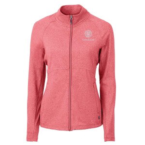 Women's Cornell Law Cutter & Buck Eco Knit Heather Recycled Full Zip