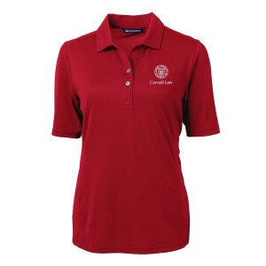 Women's Cornell Law Cutter & Buck Eco Pique Recycled Polo
