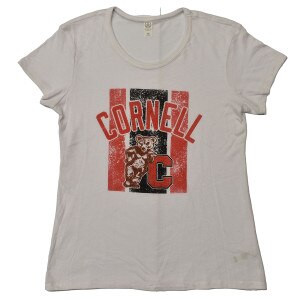 Women's Bear Leaning on C Lined Tee