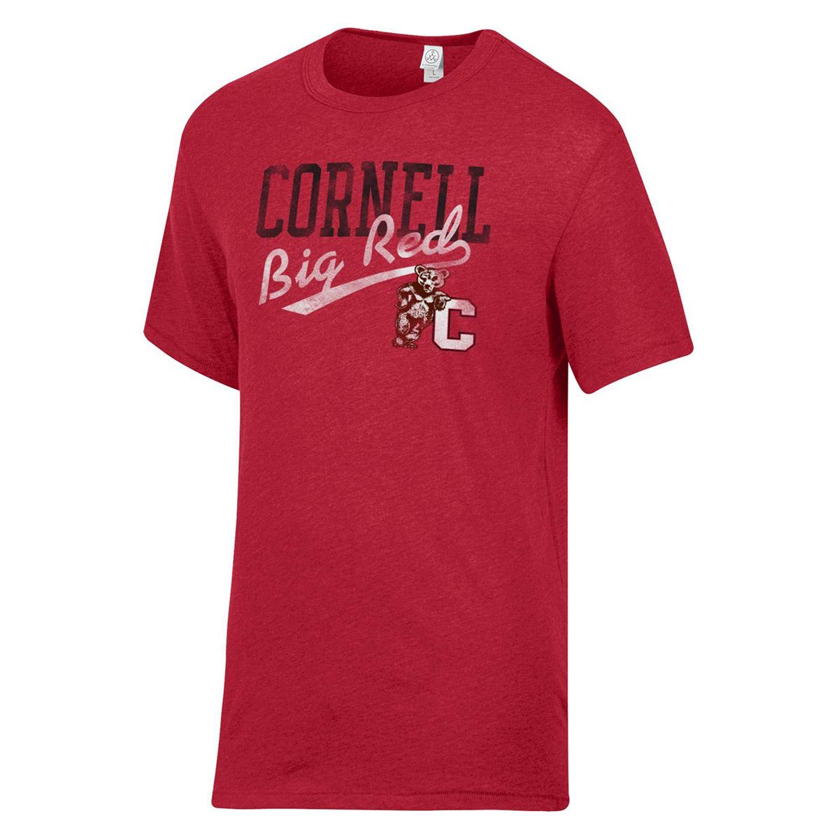 Cornell Over Bear Leaning on C Tee