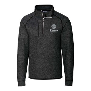 Big & Tall Cornell ILR School Cutter & Buck Sweater Knit Half Zip Jacket