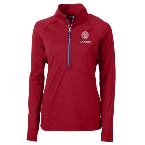 Women's Cornell ILR School Cutter & Buck Eco Knit Recycled Half Zip
