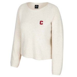Women's Block C Cream Boatneck Sweater