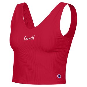 Women's Cornell V-Neck Cropped Tank