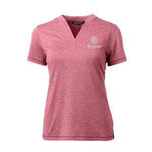 Women's Cornell ILR School Cutter & Buck Heathered Blade Top