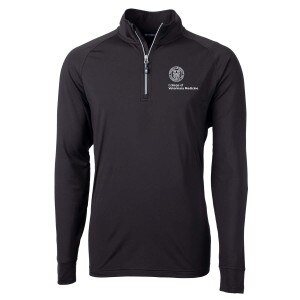 Big & Tall Cornell Veterinary Medicine Cutter & Buck Adapt Eco Knit Recycled Quarter Zip