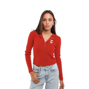 Women's Block C Rib Zip-Up Hood
