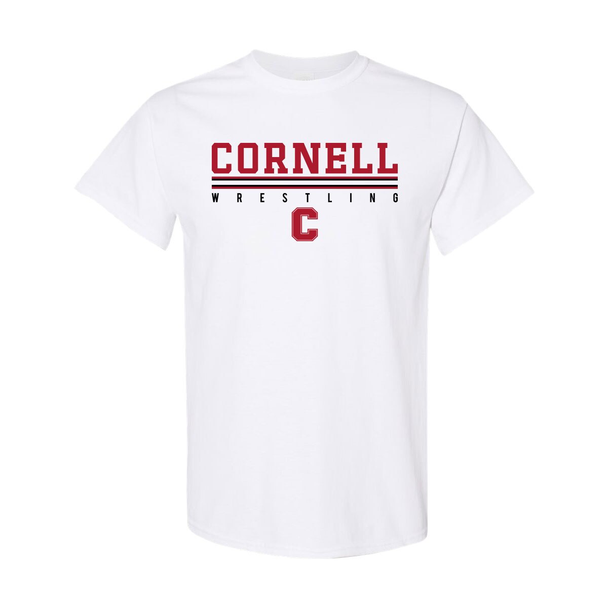 Cornell Wrestling Red Man Tee frnt