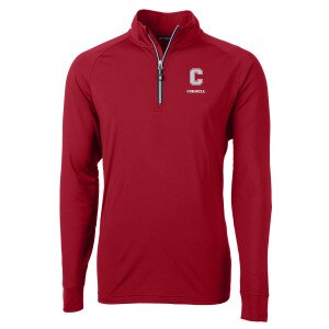 Cornell Block C Cutter & Buck Adapt Eco Knit Quarter Zip
