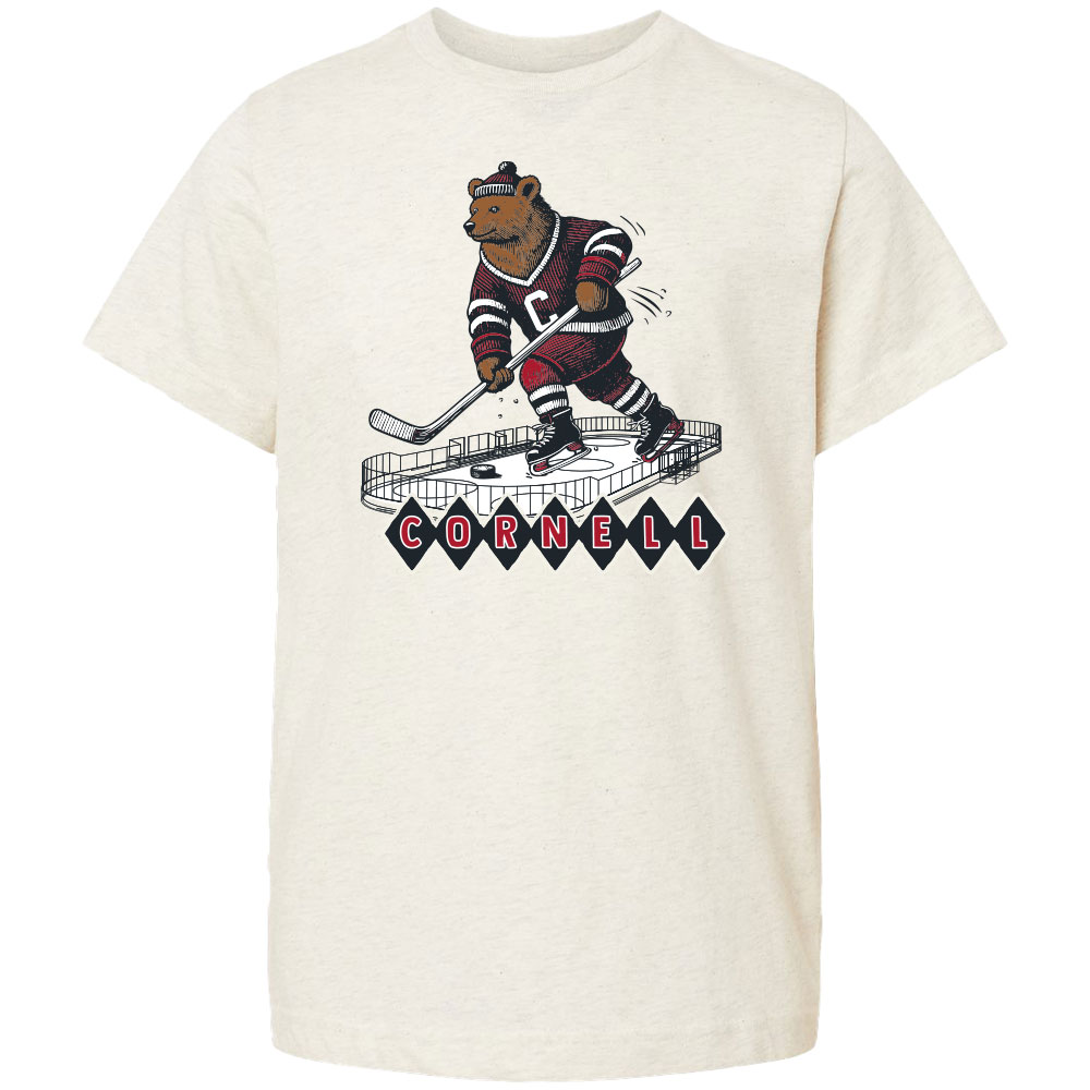 Youth Cornell Hockey Vintage Bear T