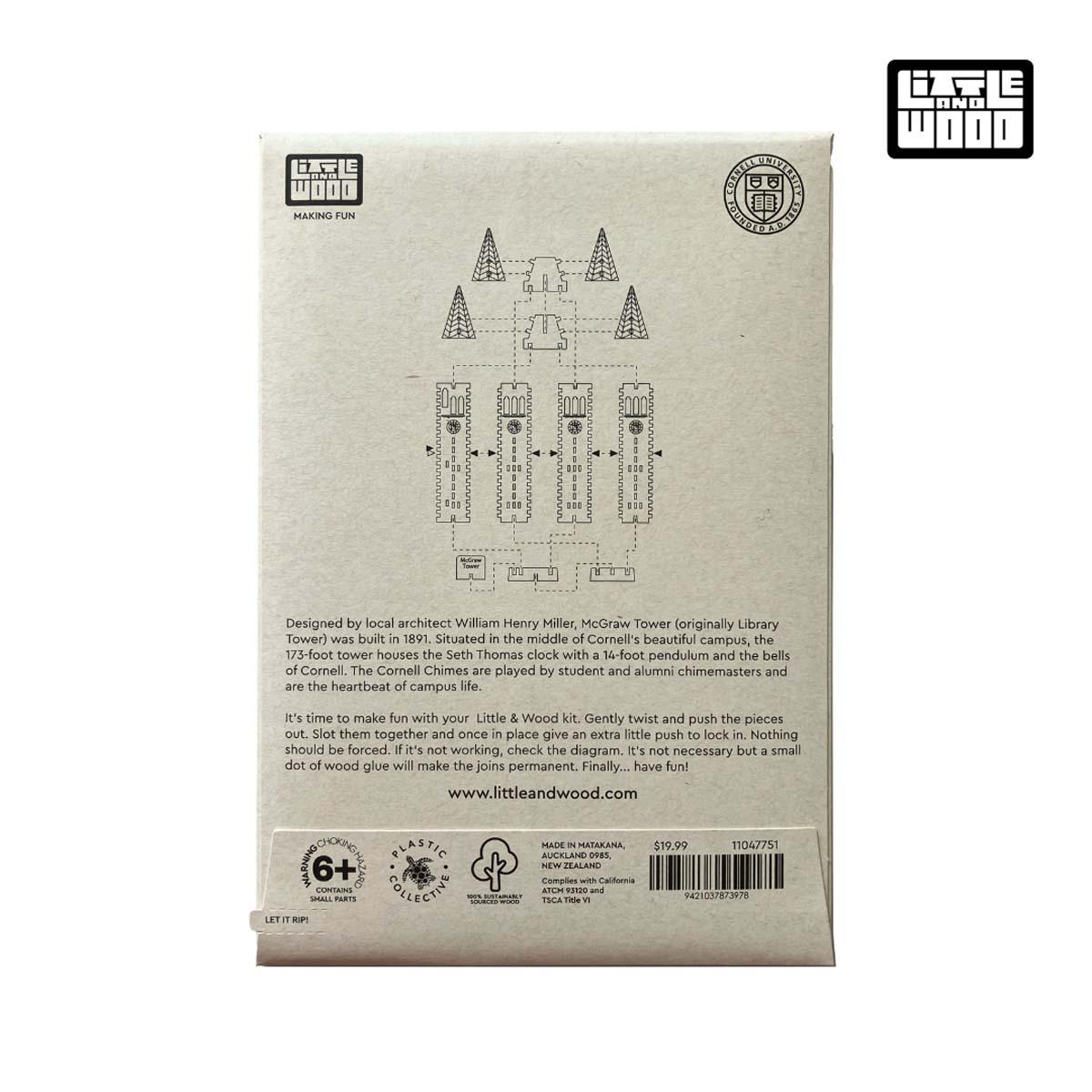 Cornell McGraw Tower 3D Wood Kit